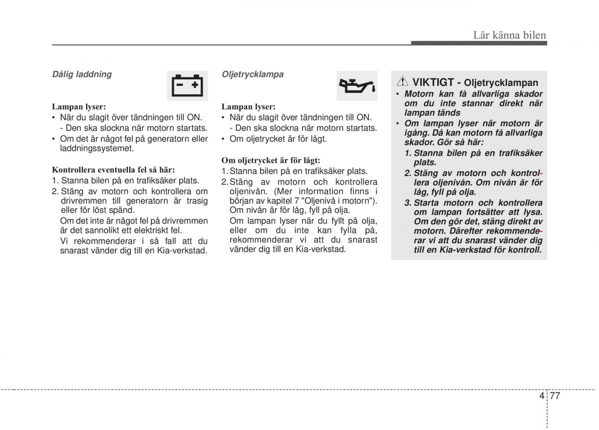 KIA Sorento II 2 instruktionsbok / page 170