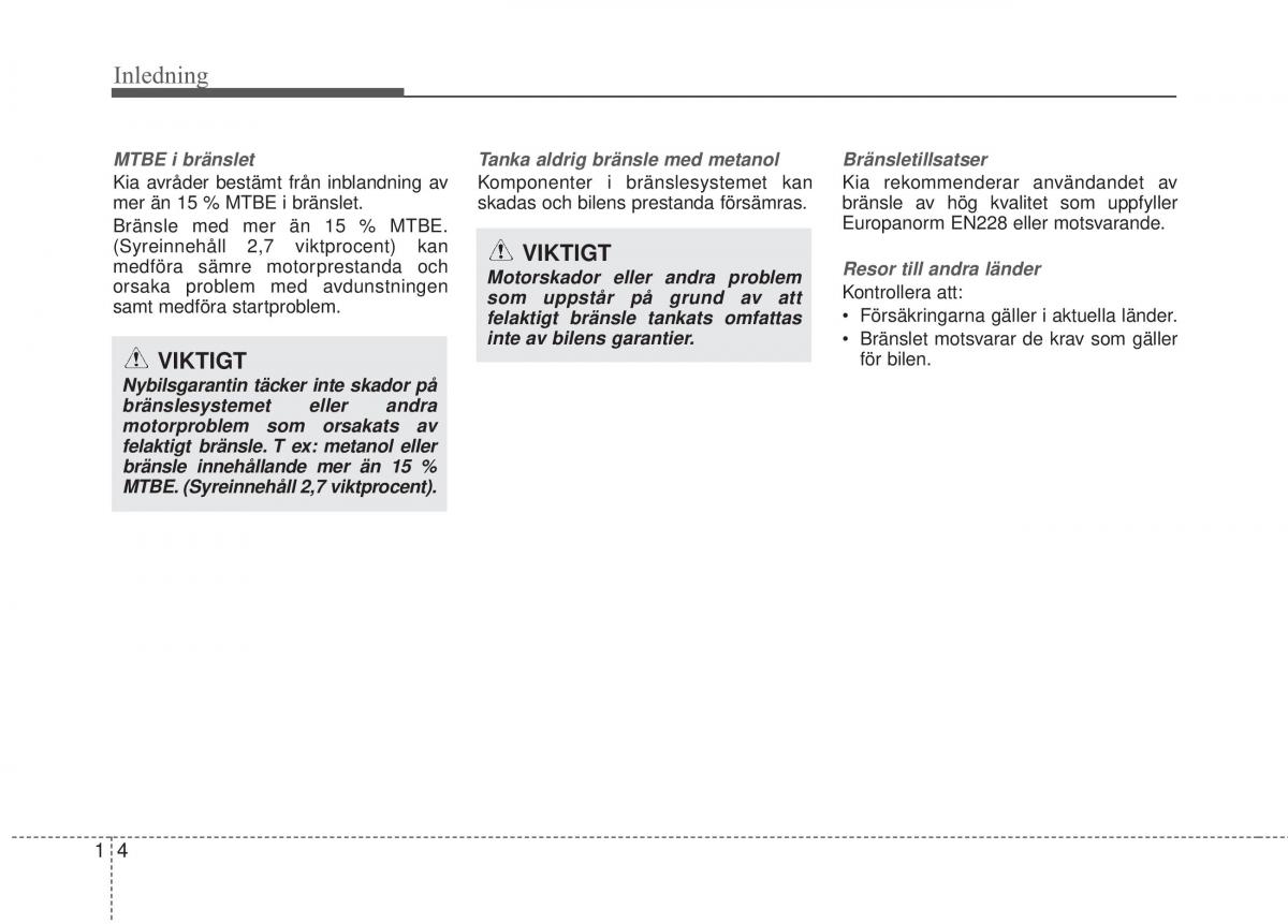 KIA Sorento II 2 instruktionsbok / page 18