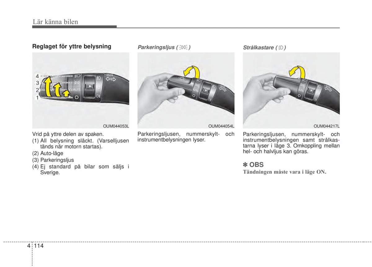 KIA Sorento II 2 instruktionsbok / page 207