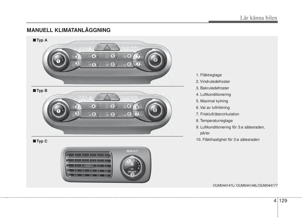 KIA Sorento II 2 instruktionsbok / page 222