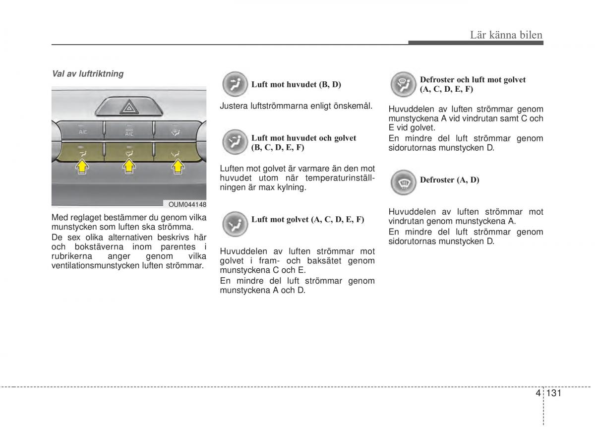 KIA Sorento II 2 instruktionsbok / page 224