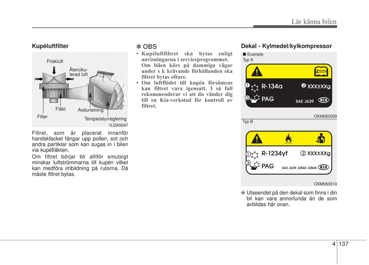 KIA Sorento II 2 instruktionsbok / page 230