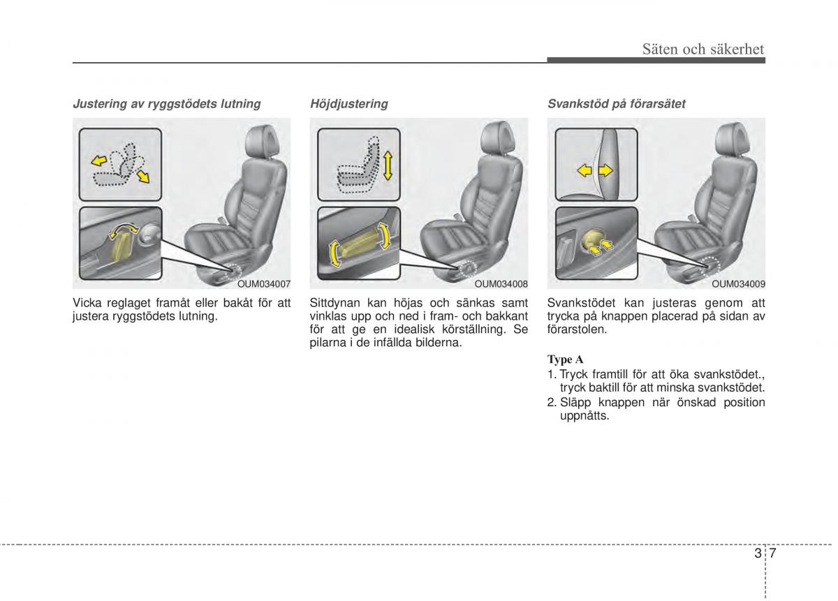 KIA Sorento II 2 instruktionsbok / page 35