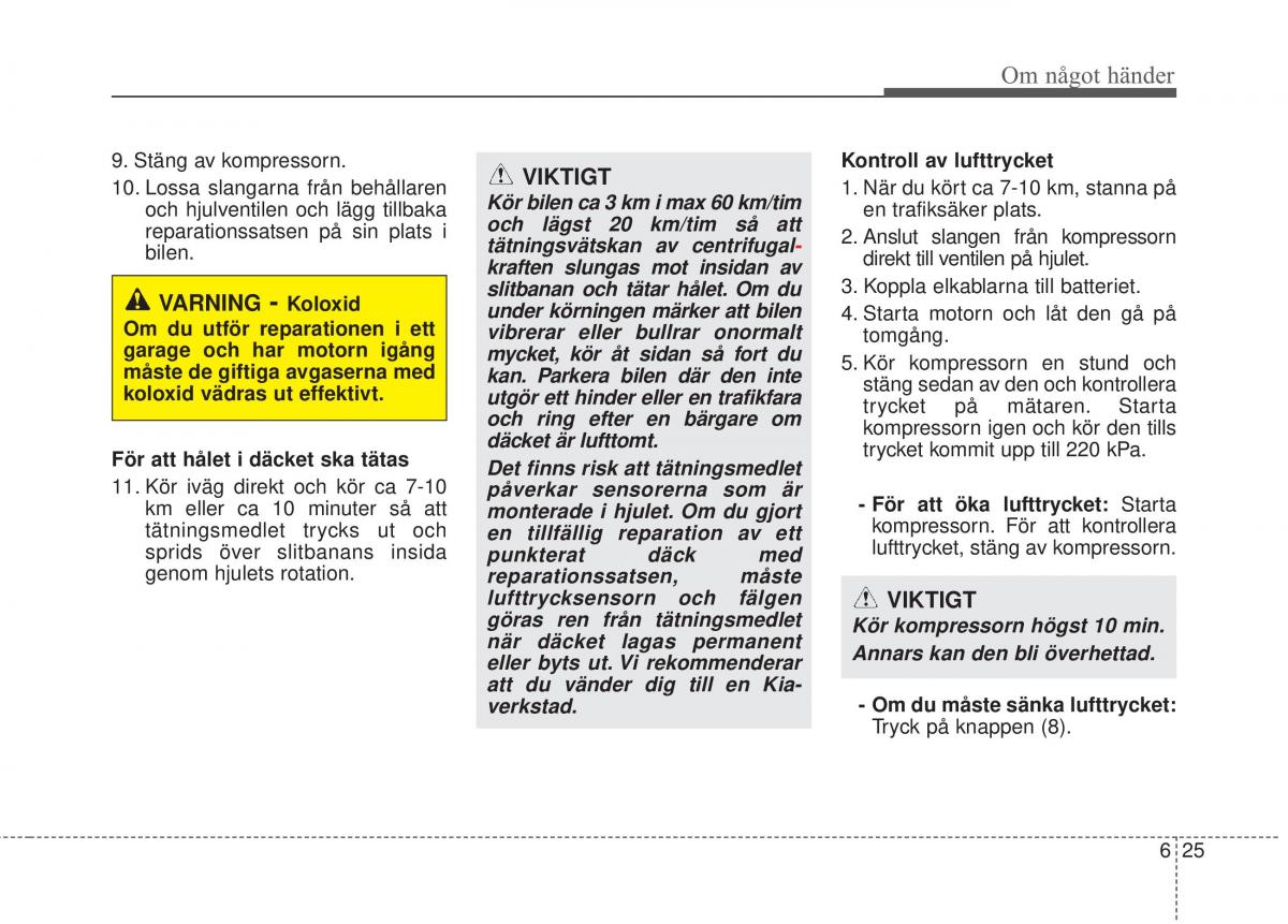 KIA Sorento II 2 instruktionsbok / page 394