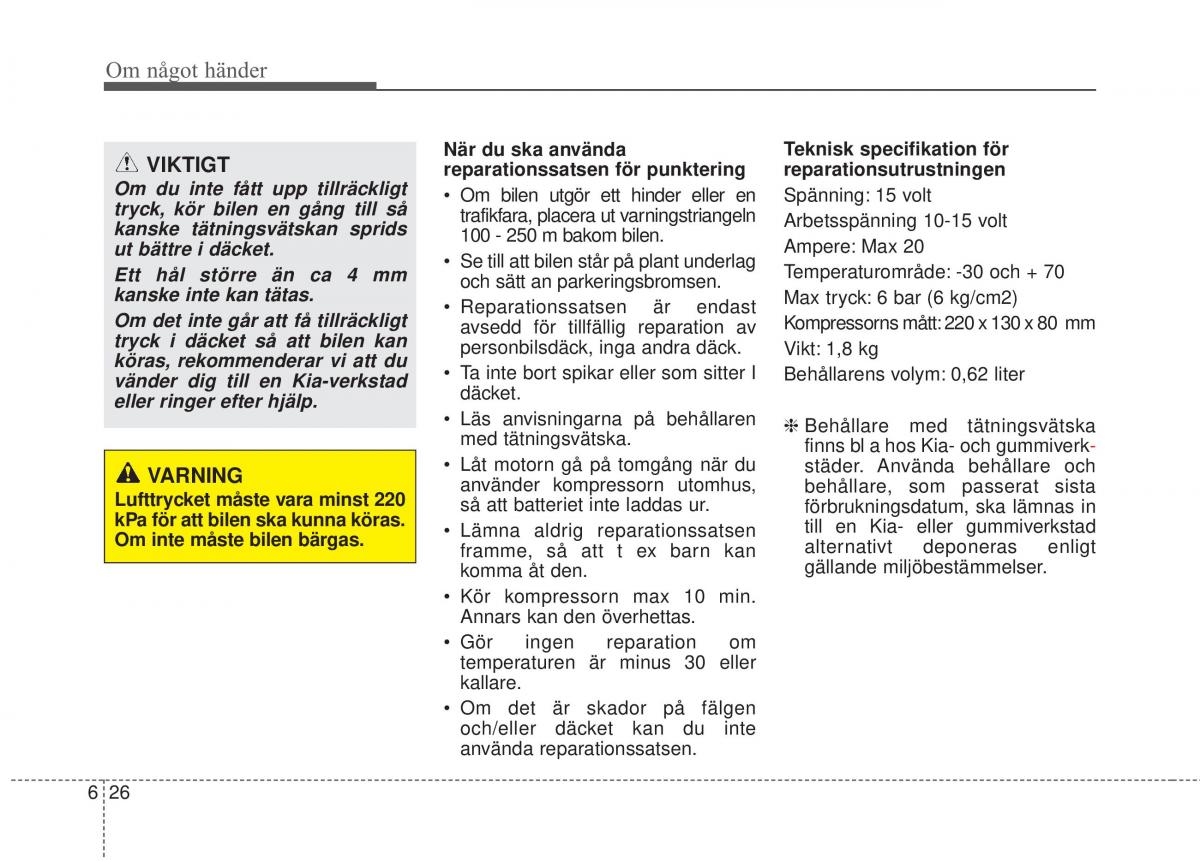 KIA Sorento II 2 instruktionsbok / page 395