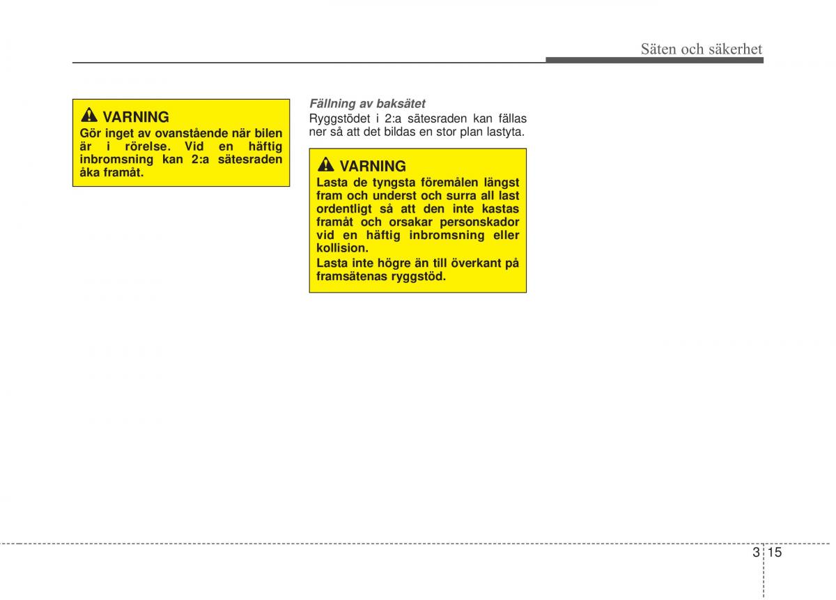 KIA Sorento II 2 instruktionsbok / page 43