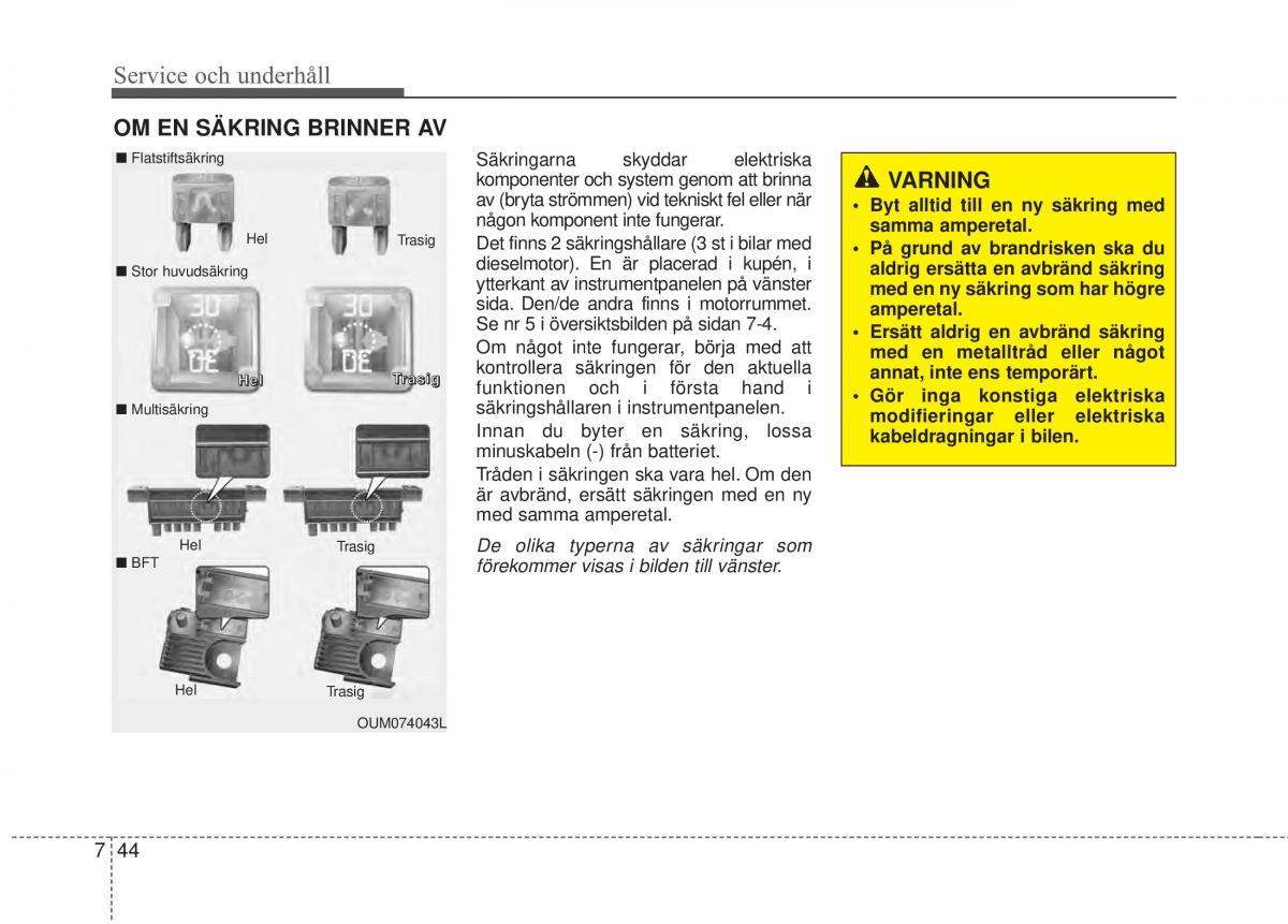 KIA Sorento II 2 instruktionsbok / page 444