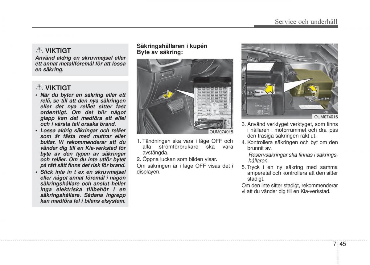 KIA Sorento II 2 instruktionsbok / page 445