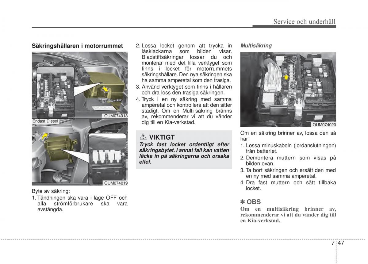 KIA Sorento II 2 instruktionsbok / page 447