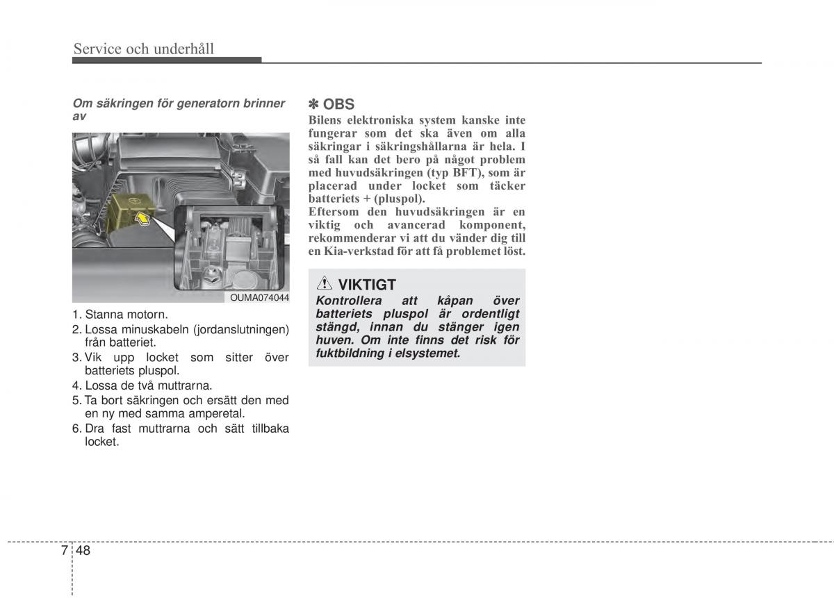 KIA Sorento II 2 instruktionsbok / page 448