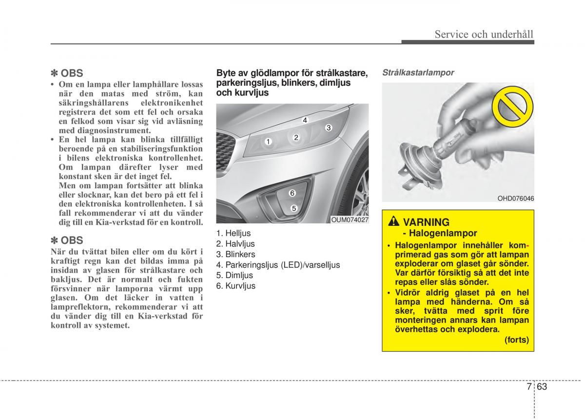 KIA Sorento II 2 instruktionsbok / page 463