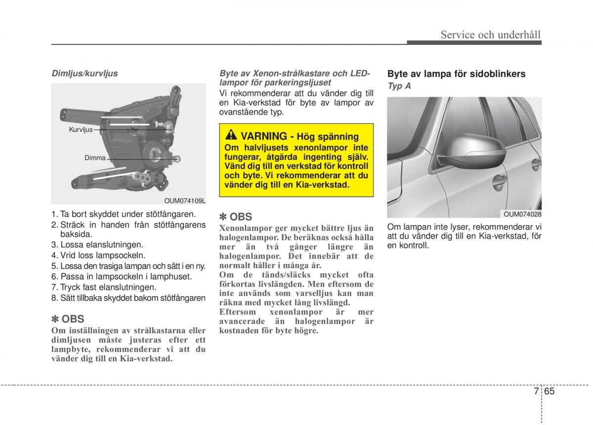 KIA Sorento II 2 instruktionsbok / page 465