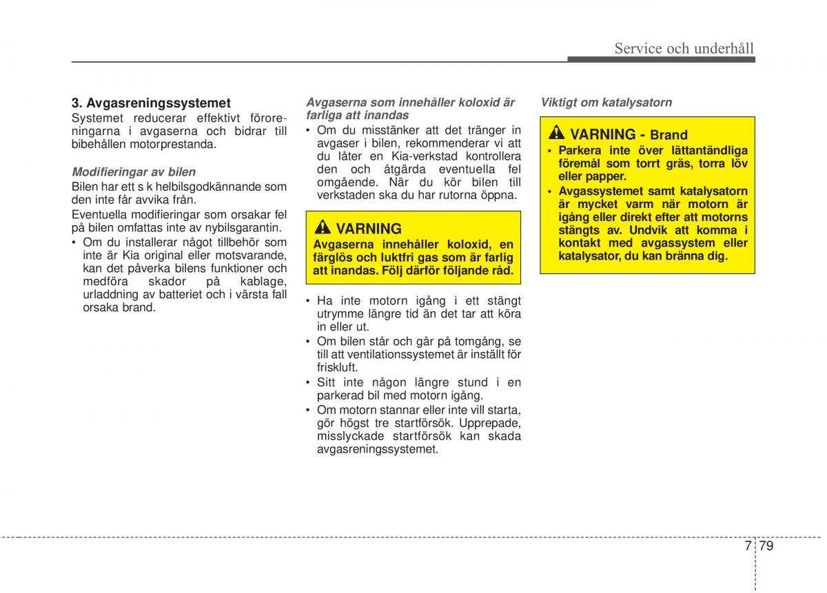 KIA Sorento II 2 instruktionsbok / page 479