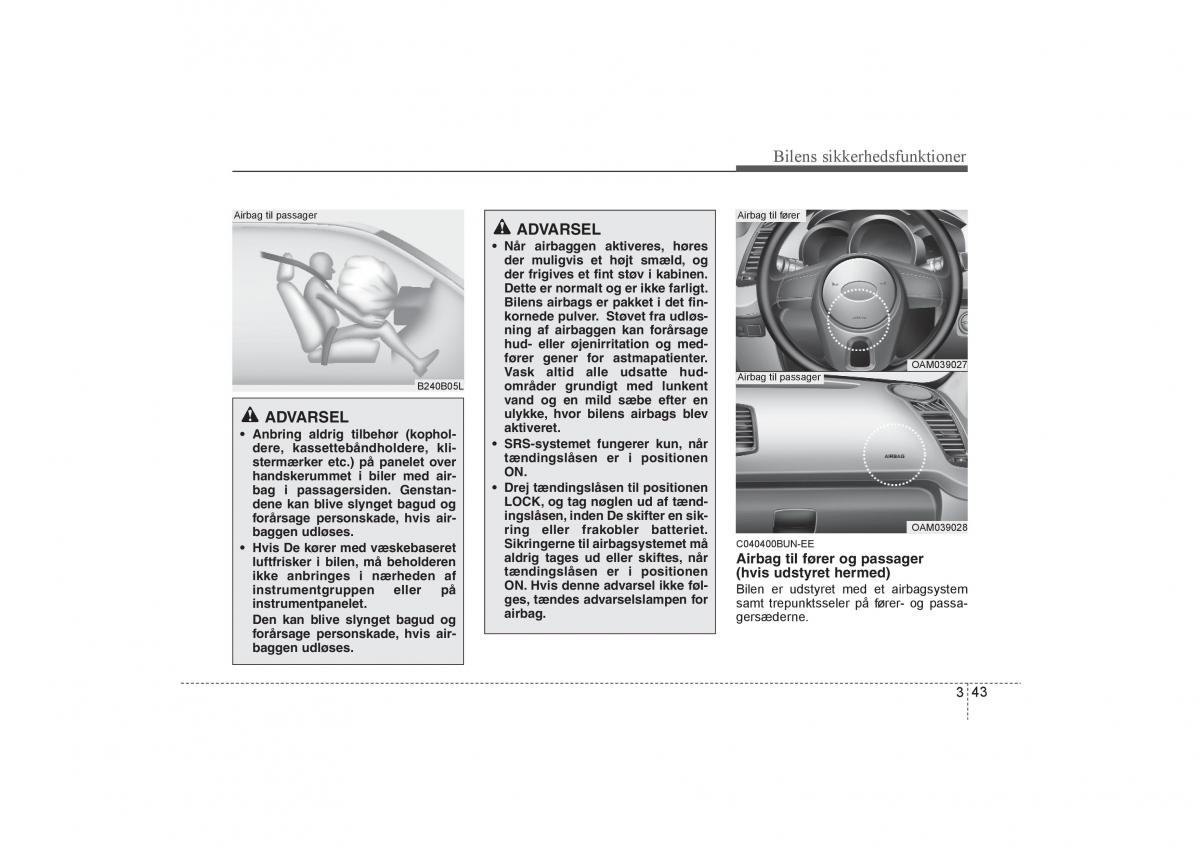 KIA Soul I 1 Bilens instruktionsbog / page 57