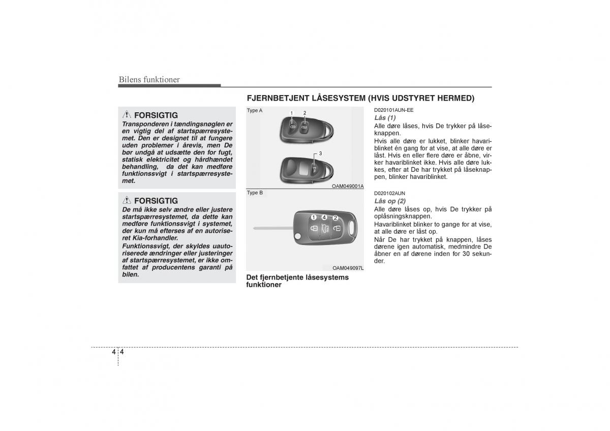 KIA Soul I 1 Bilens instruktionsbog / page 76