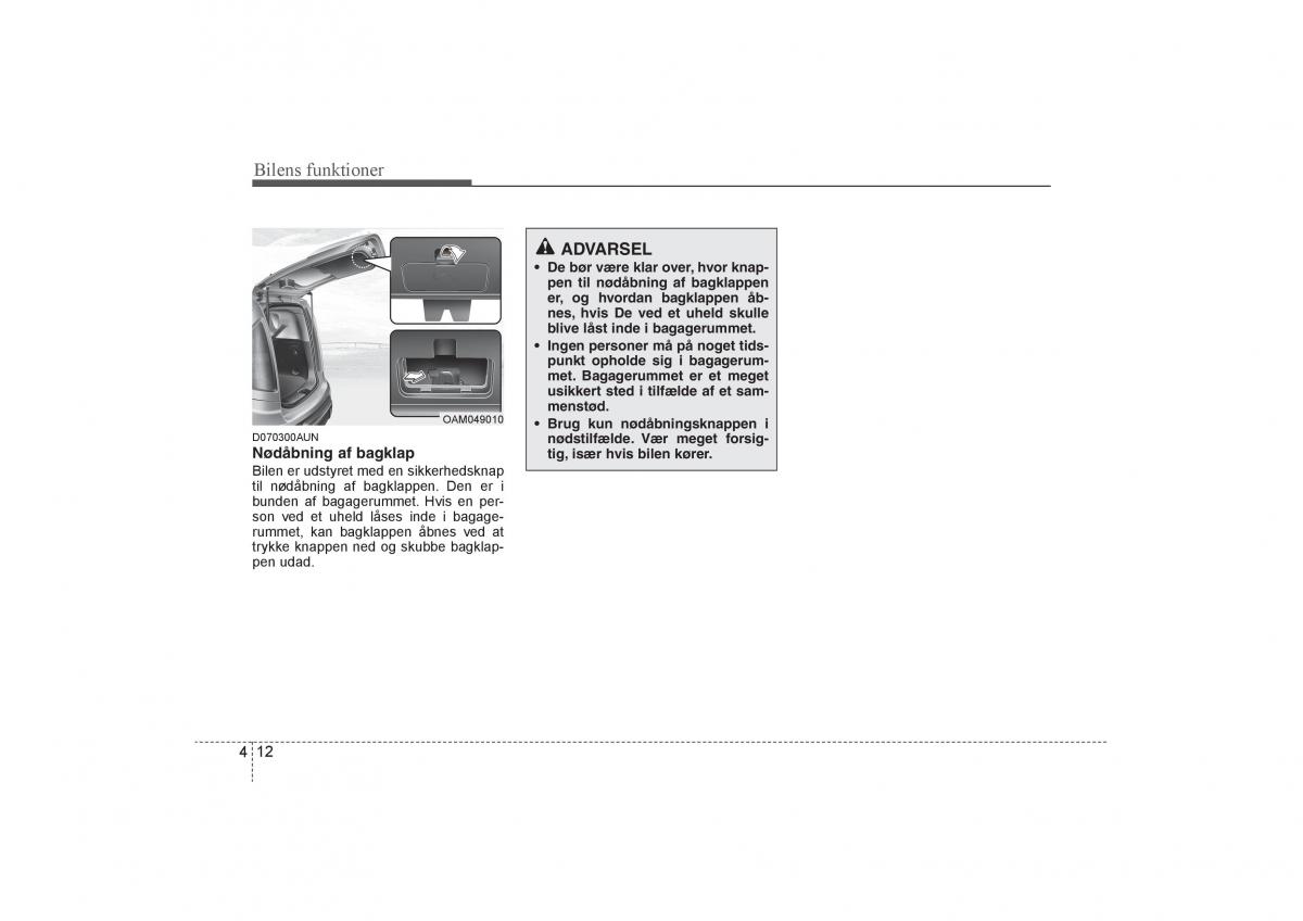 KIA Soul I 1 Bilens instruktionsbog / page 84