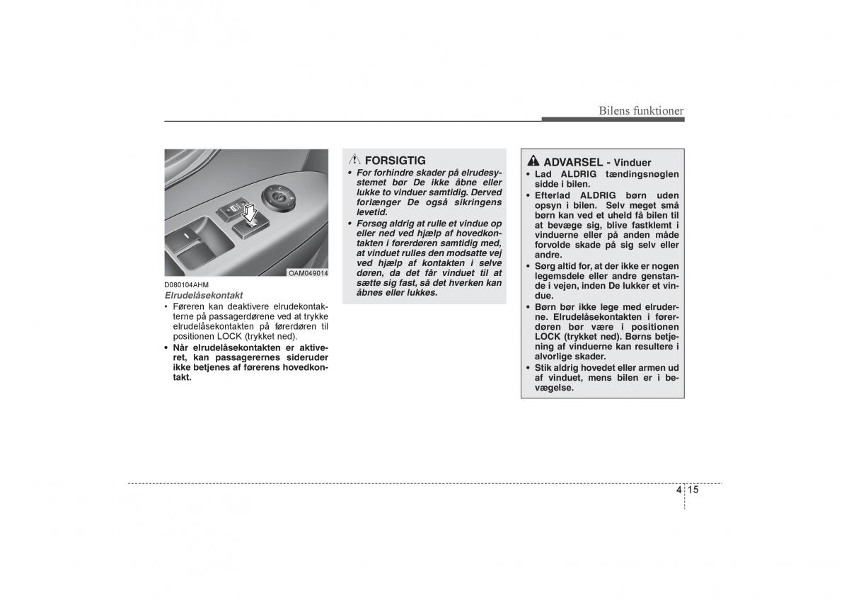 KIA Soul I 1 Bilens instruktionsbog / page 87