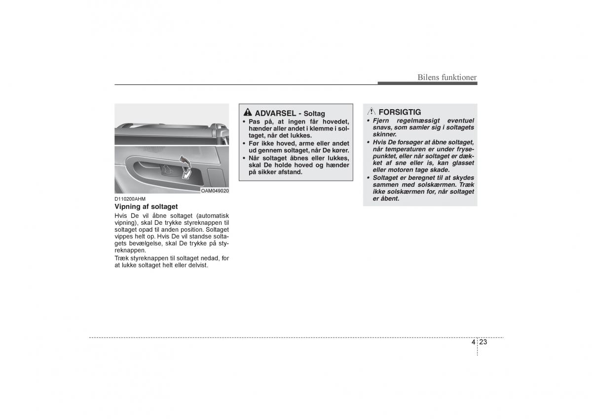 KIA Soul I 1 Bilens instruktionsbog / page 95