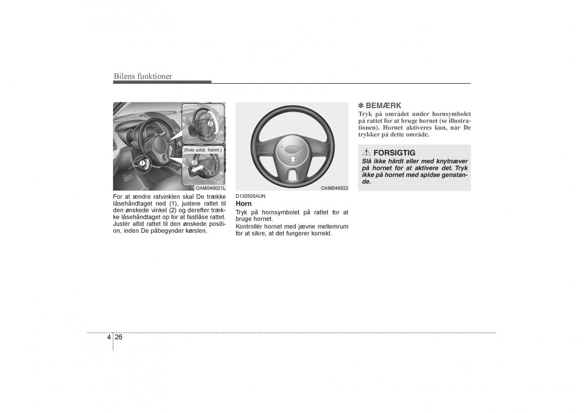 KIA Soul I 1 Bilens instruktionsbog / page 98