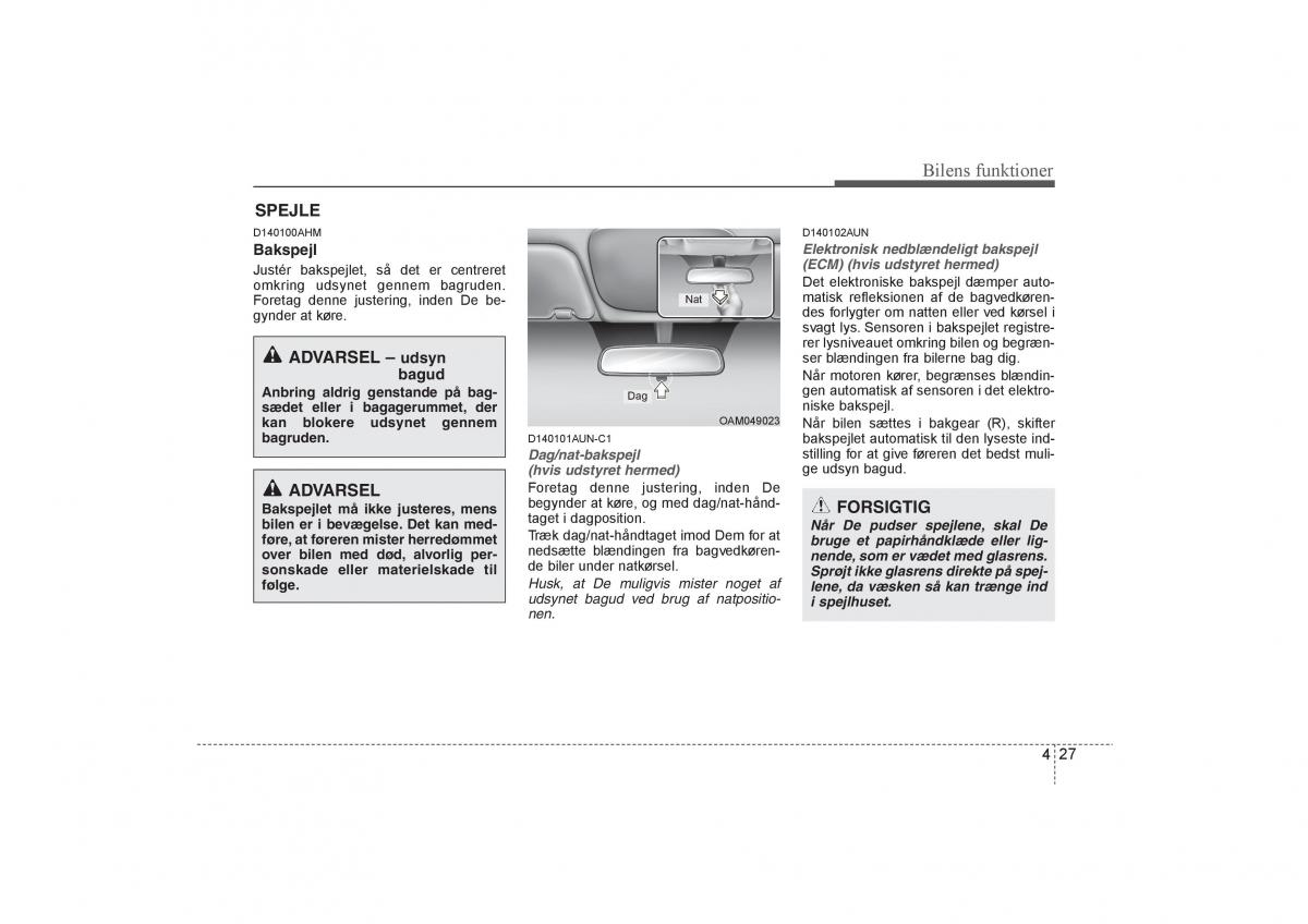 KIA Soul I 1 Bilens instruktionsbog / page 99