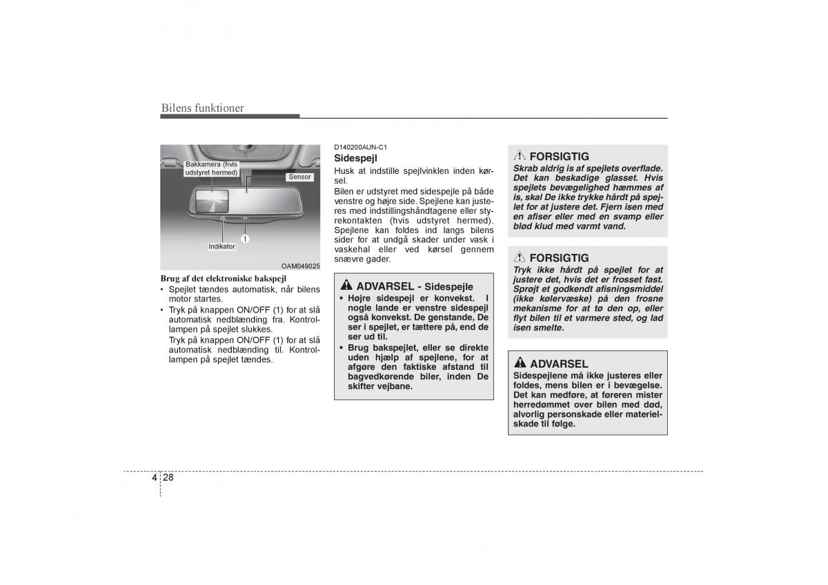 KIA Soul I 1 Bilens instruktionsbog / page 100