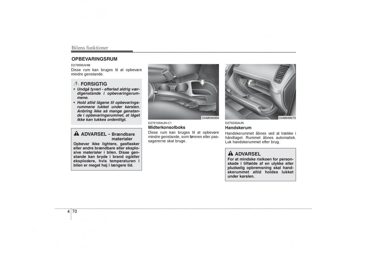 KIA Soul I 1 Bilens instruktionsbog / page 142