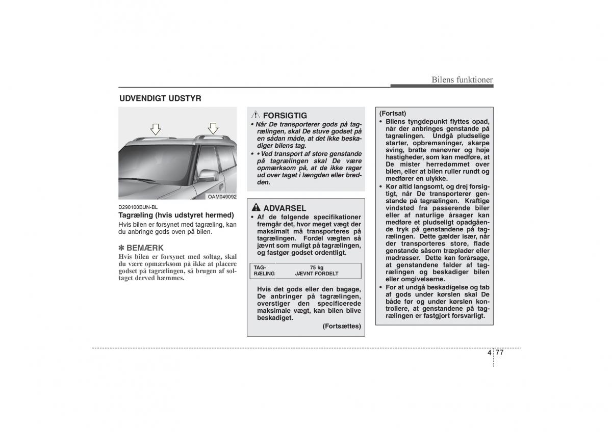 KIA Soul I 1 Bilens instruktionsbog / page 149