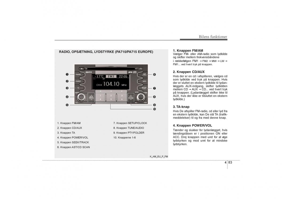 KIA Soul I 1 Bilens instruktionsbog / page 155