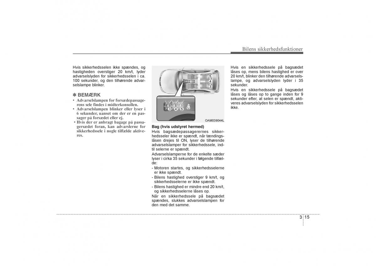 KIA Soul I 1 Bilens instruktionsbog / page 29