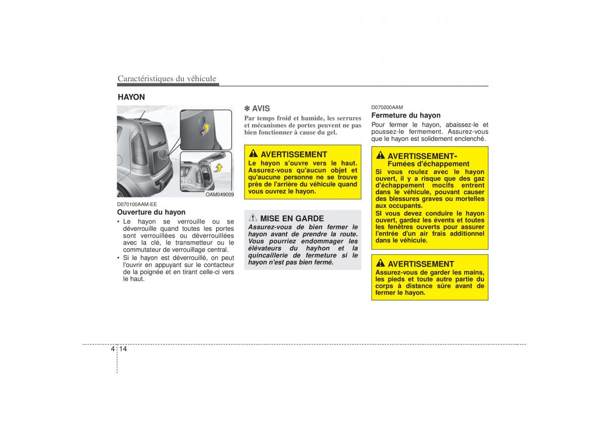 KIA Soul I 1 manuel du proprietaire / page 87