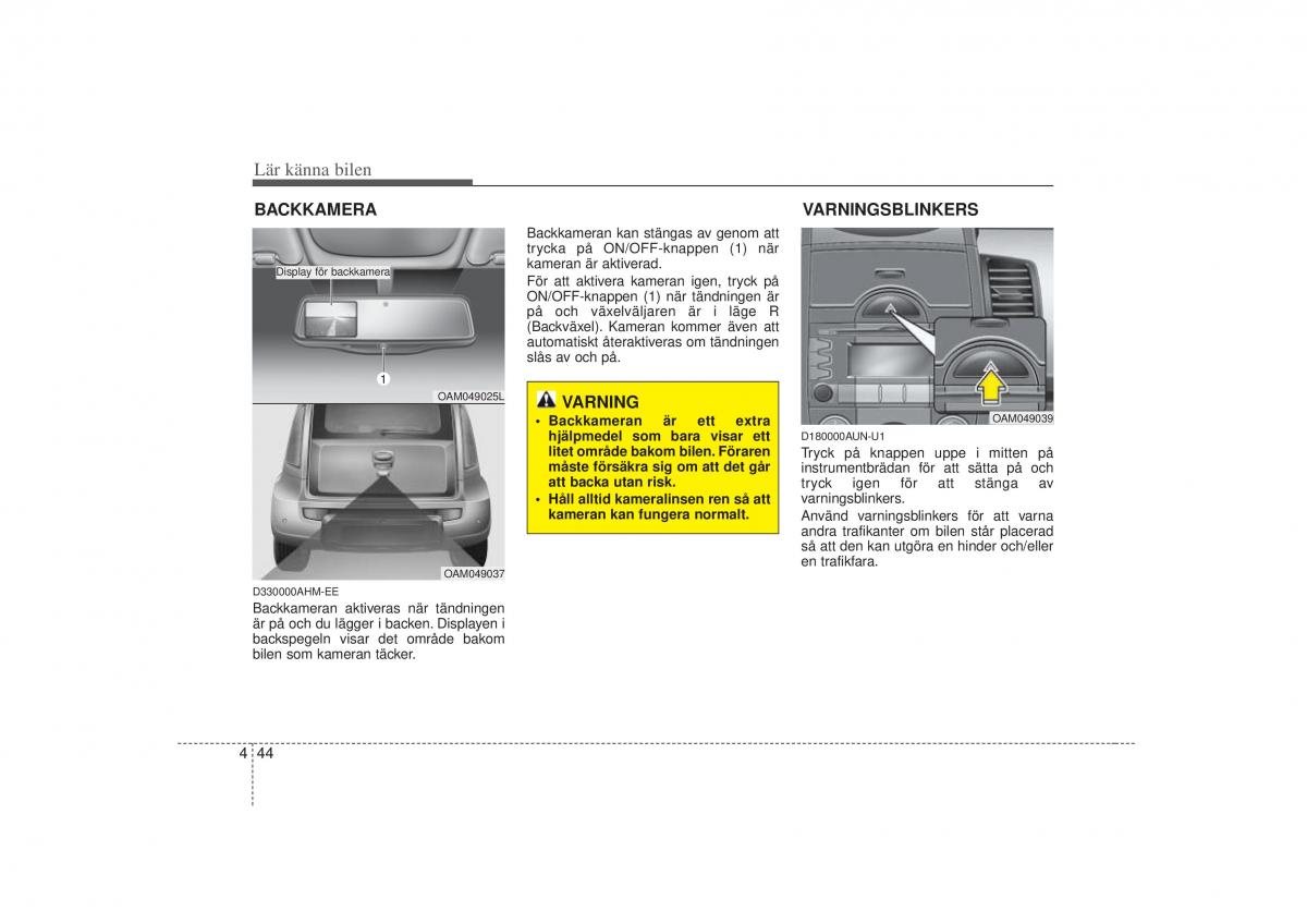 KIA Soul I 1 instruktionsbok / page 106