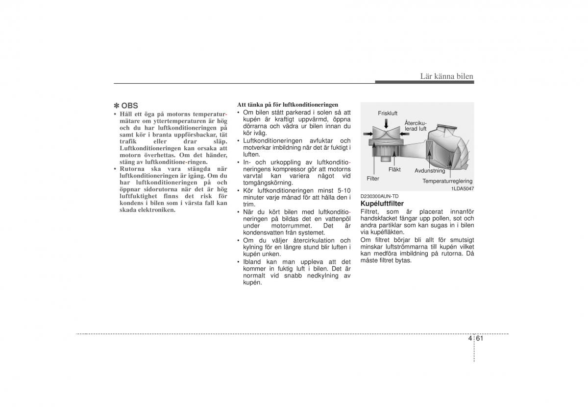 KIA Soul I 1 instruktionsbok / page 123