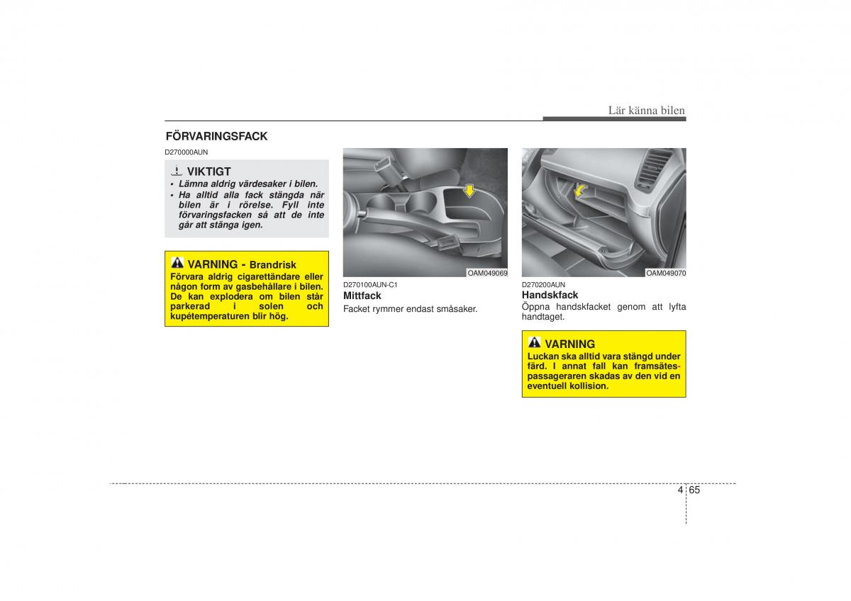 KIA Soul I 1 instruktionsbok / page 127