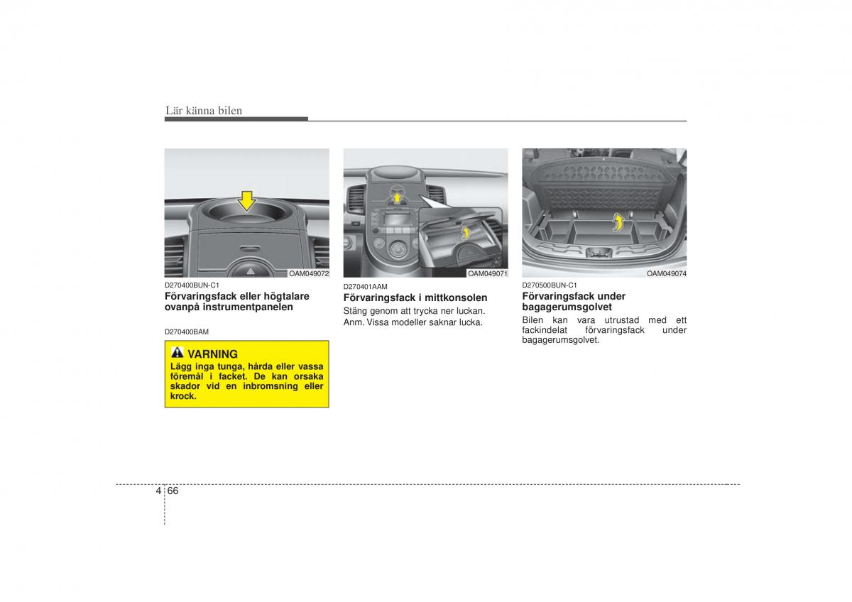 KIA Soul I 1 instruktionsbok / page 128