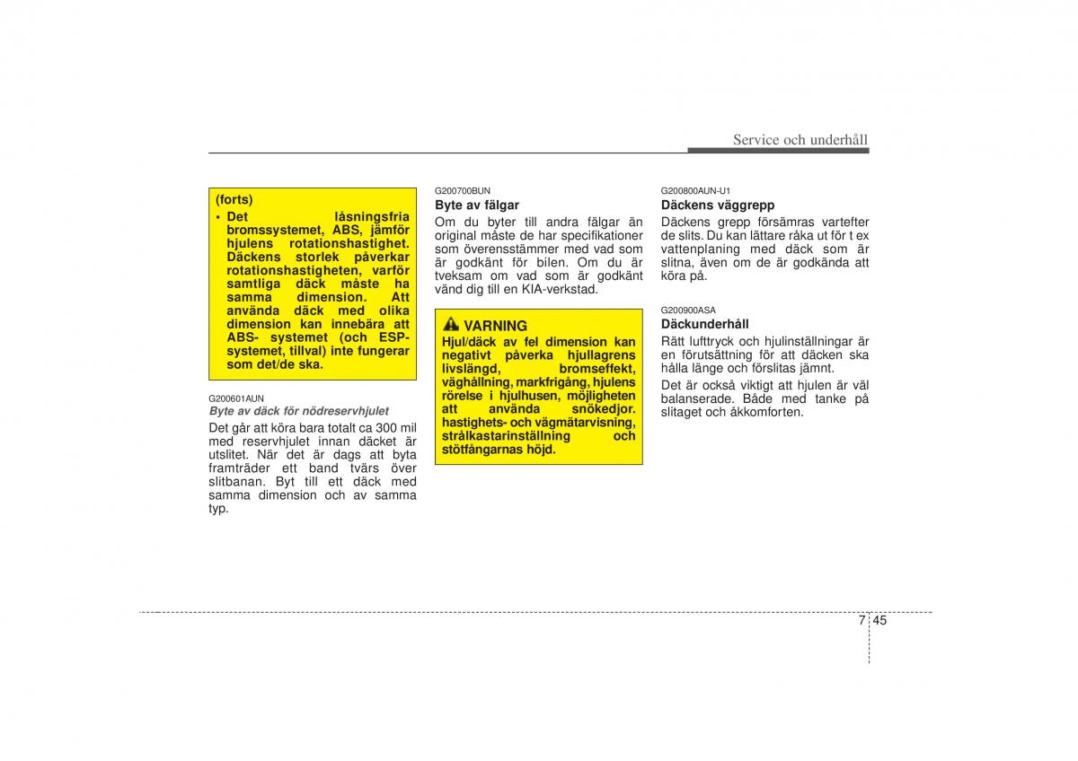 KIA Soul I 1 instruktionsbok / page 263