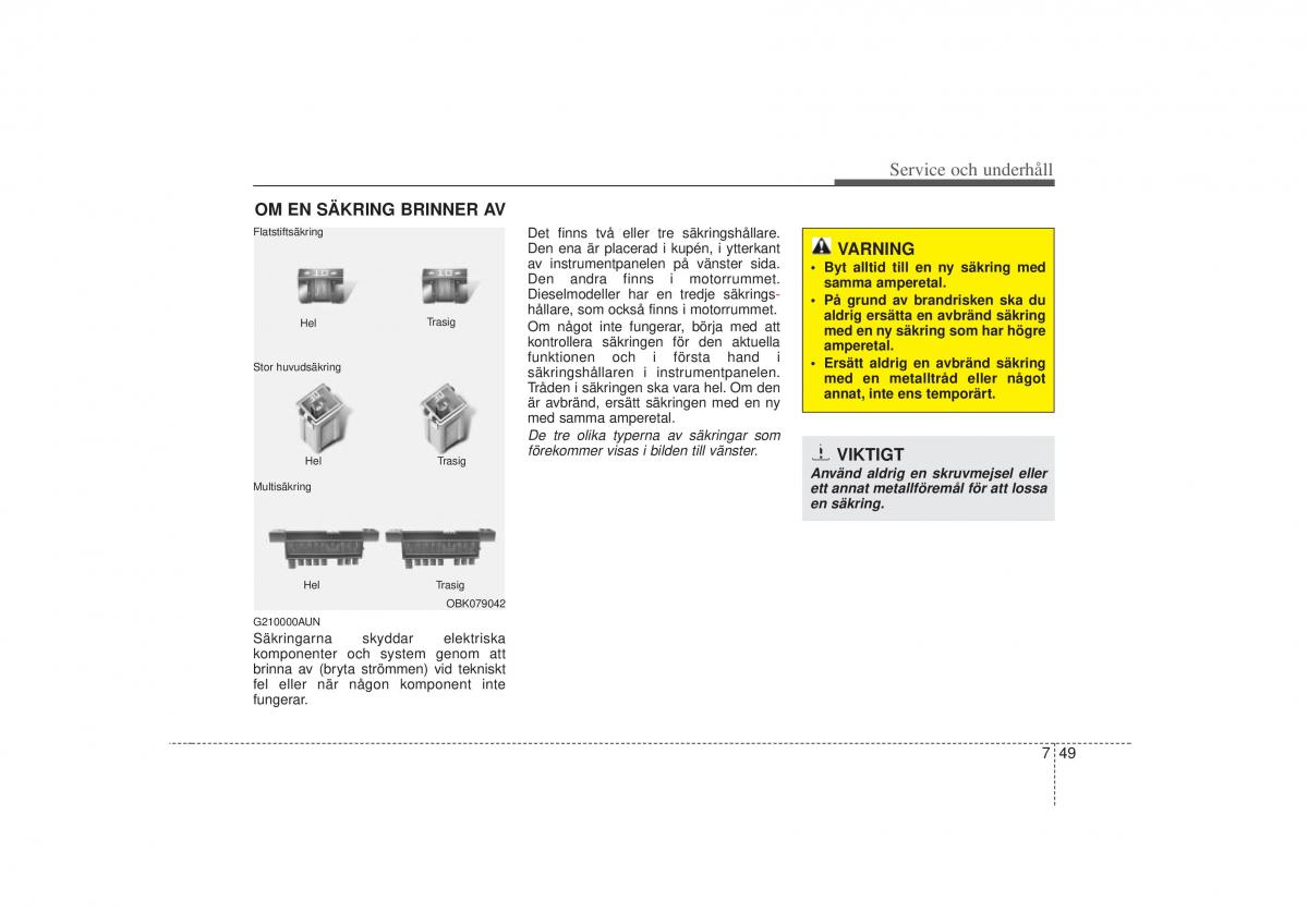 KIA Soul I 1 instruktionsbok / page 267