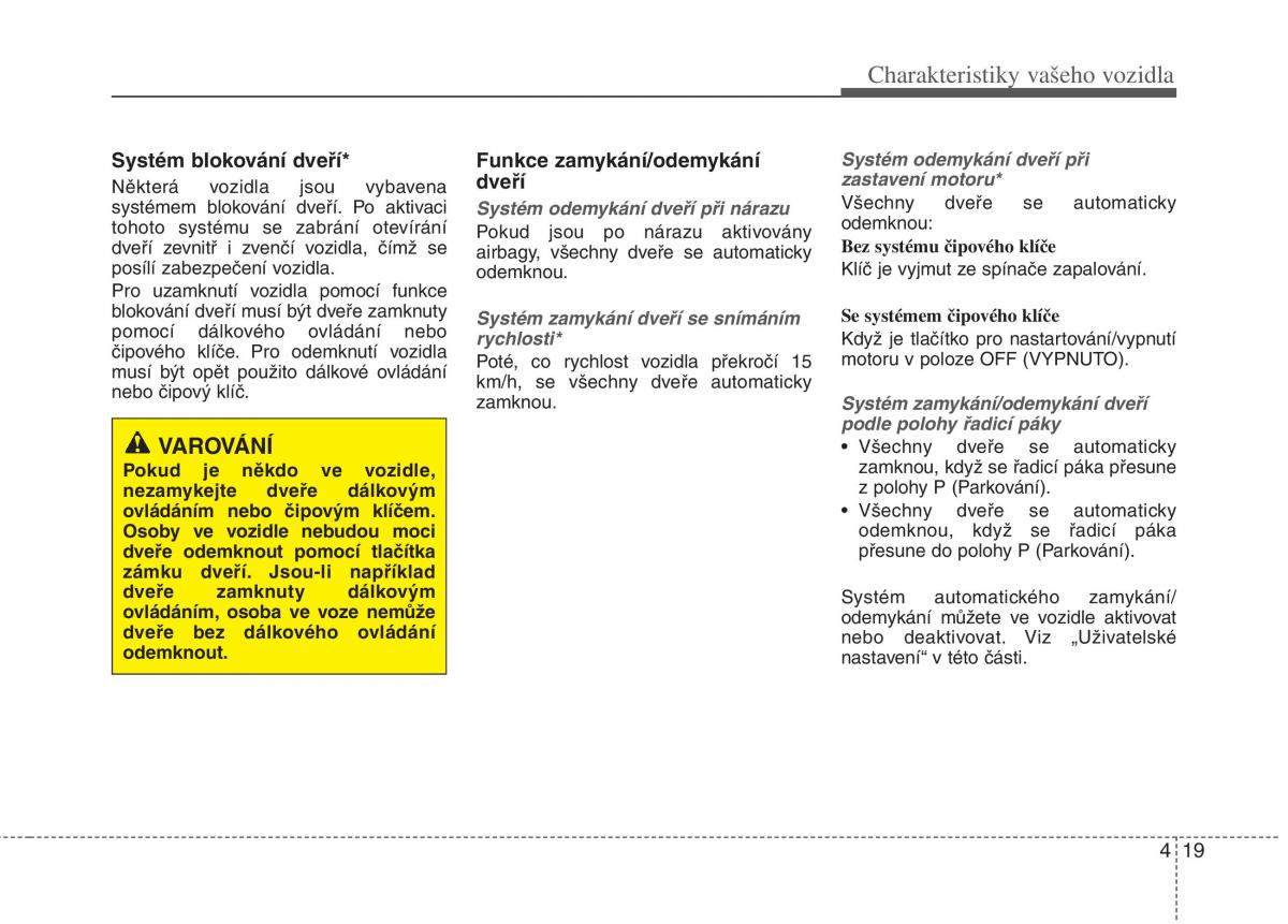 KIA Soul II 2 navod k obsludze / page 101