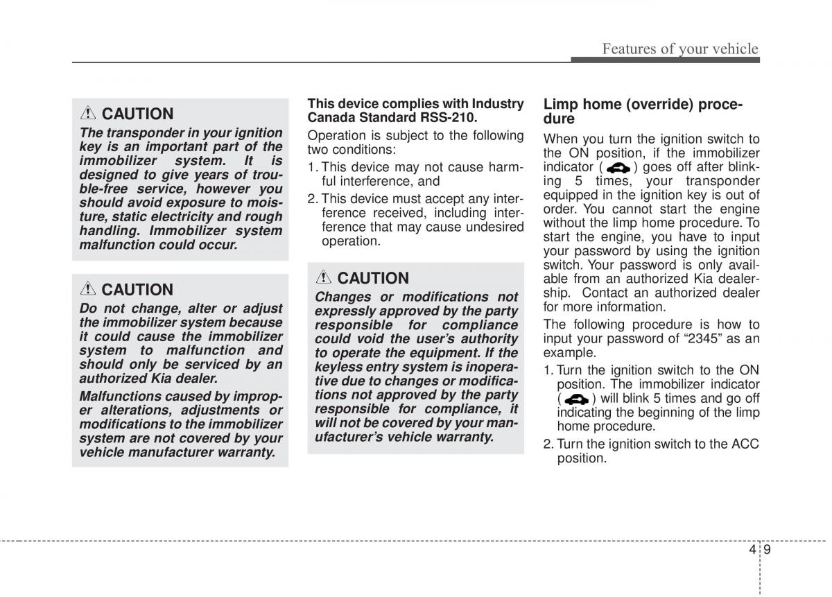 KIA Soul II 2 owners manual / page 95