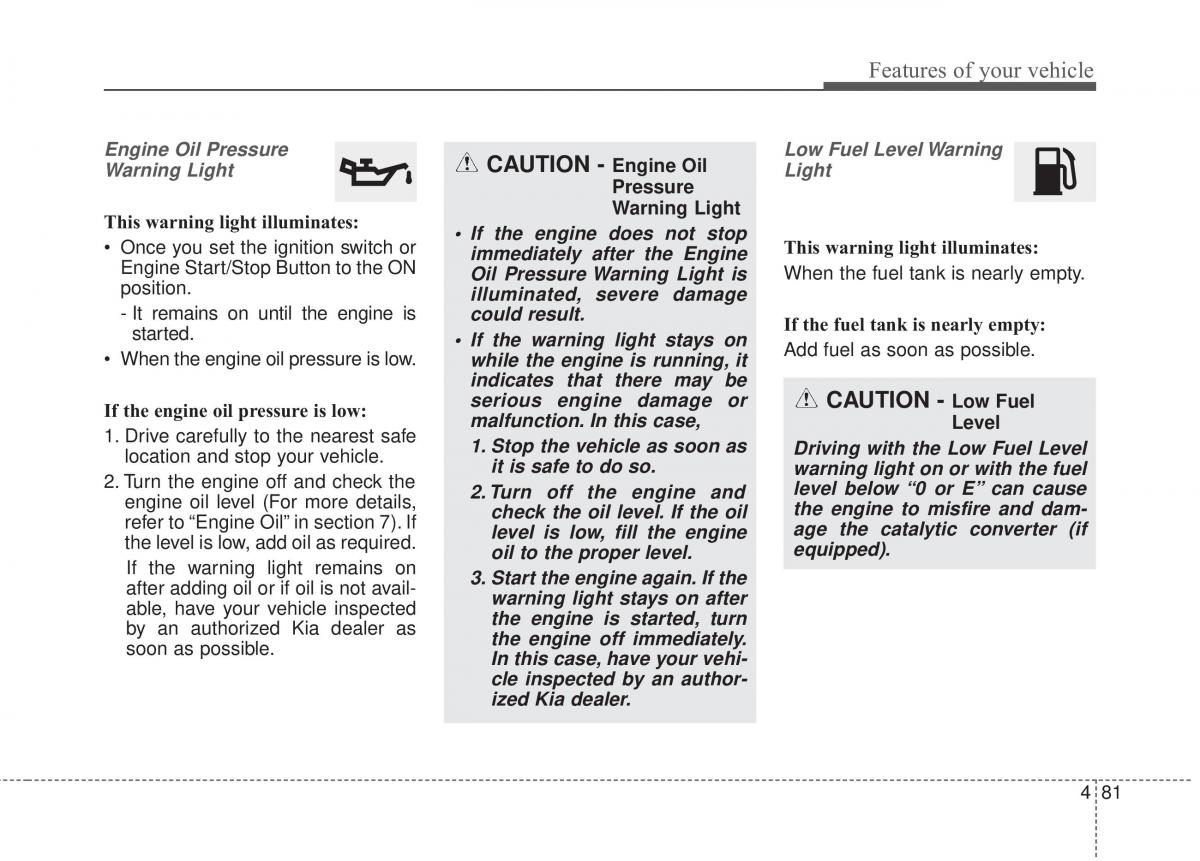 KIA Soul II 2 owners manual / page 167