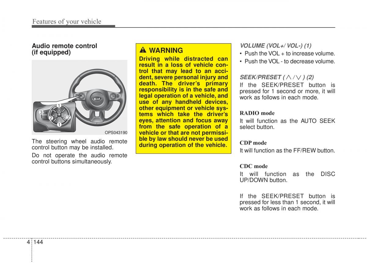 KIA Soul II 2 owners manual / page 230