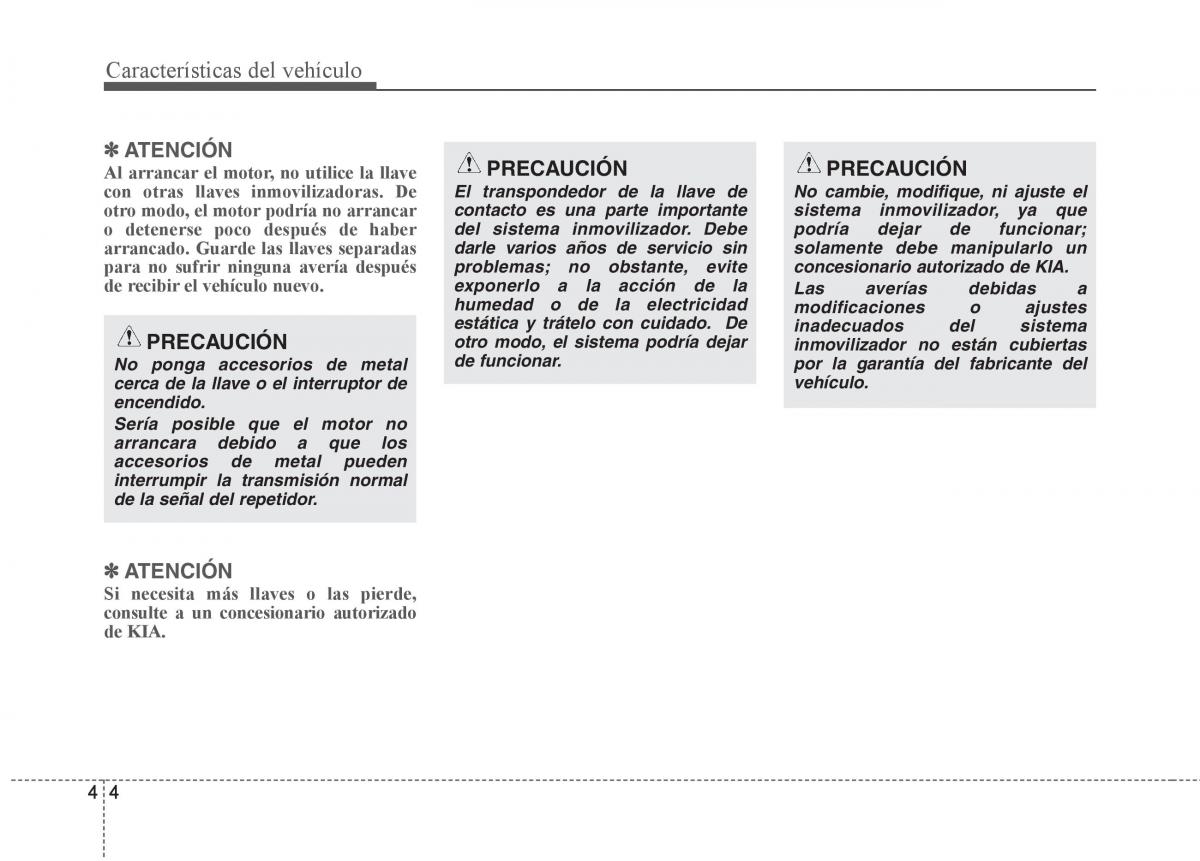 KIA Soul II 2 manual del propietario / page 76