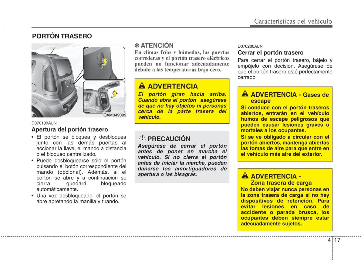 KIA Soul II 2 manual del propietario / page 89