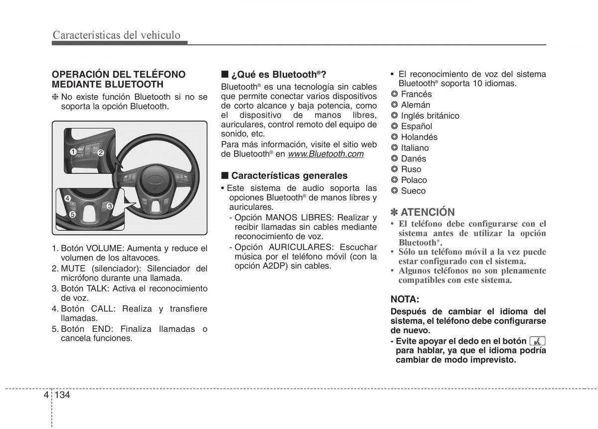 KIA Soul II 2 manual del propietario / page 206