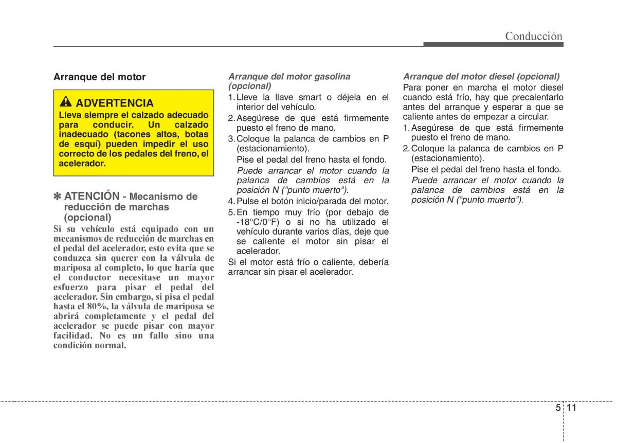 KIA Soul II 2 manual del propietario / page 226