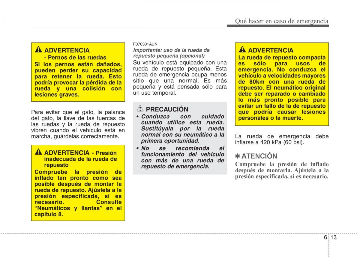 KIA Soul II 2 manual del propietario / page 287