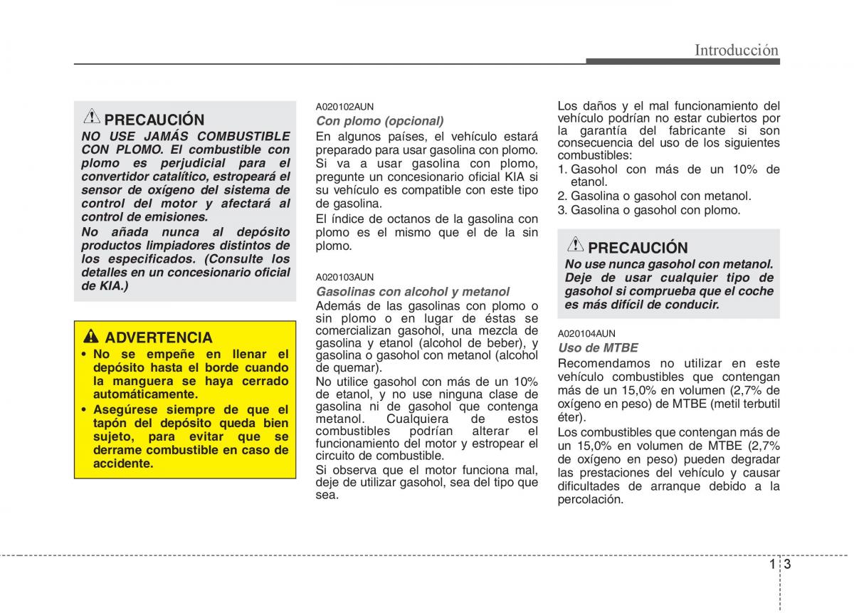 KIA Soul II 2 manual del propietario / page 3