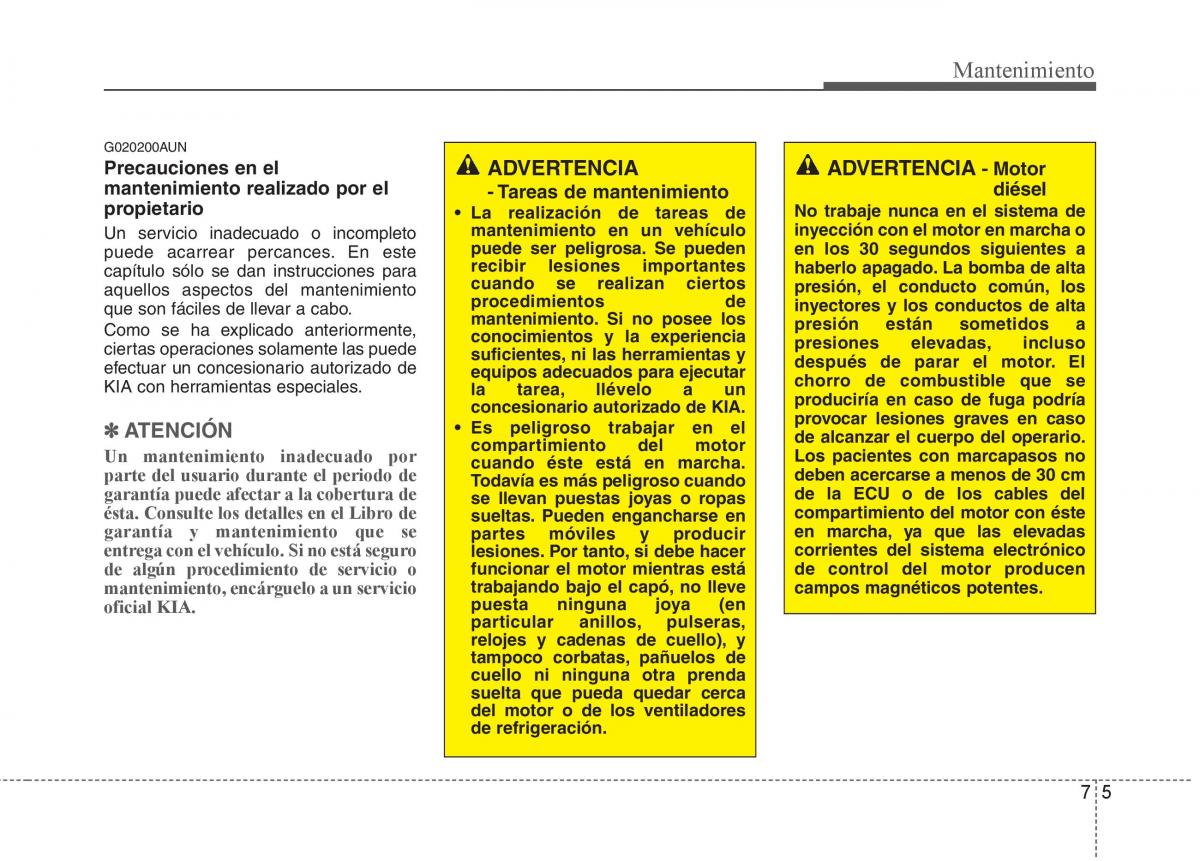 KIA Soul II 2 manual del propietario / page 316