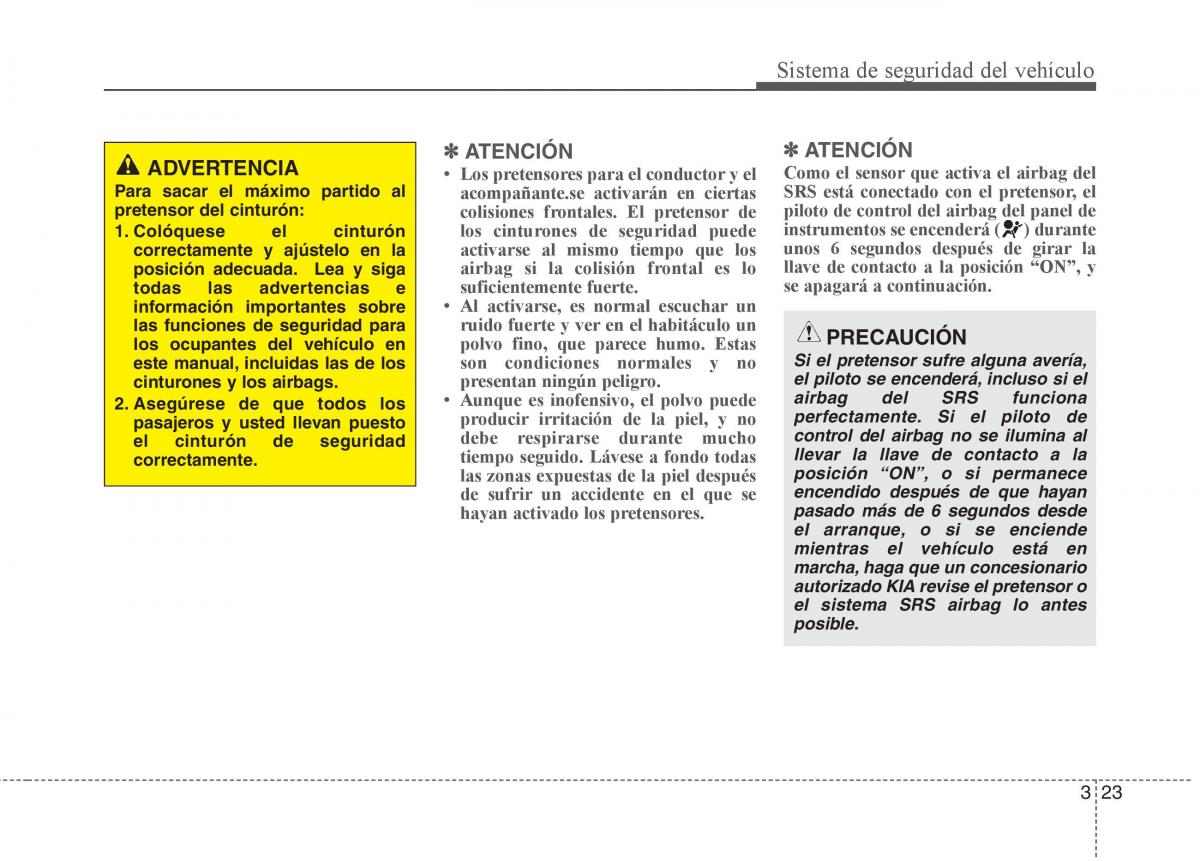 KIA Soul II 2 manual del propietario / page 33