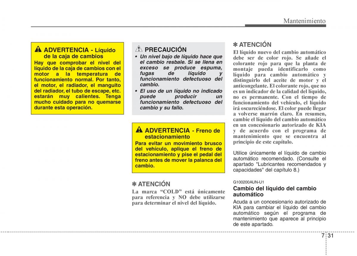 KIA Soul II 2 manual del propietario / page 342