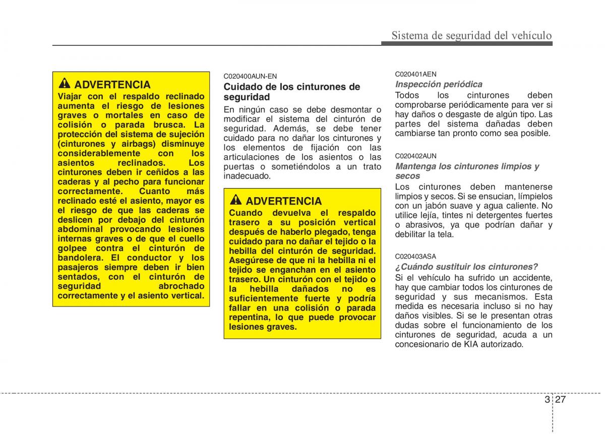 KIA Soul II 2 manual del propietario / page 37